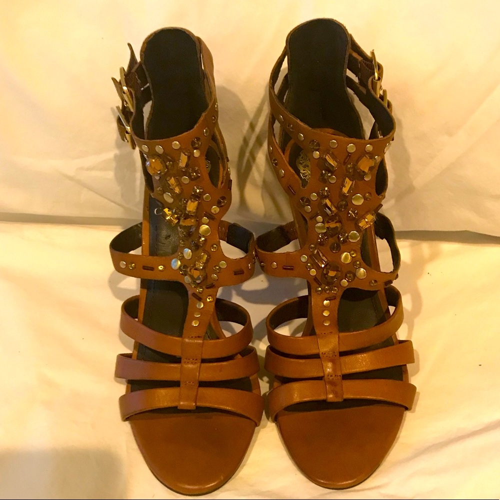 Vince Camuto Embellished leather heels